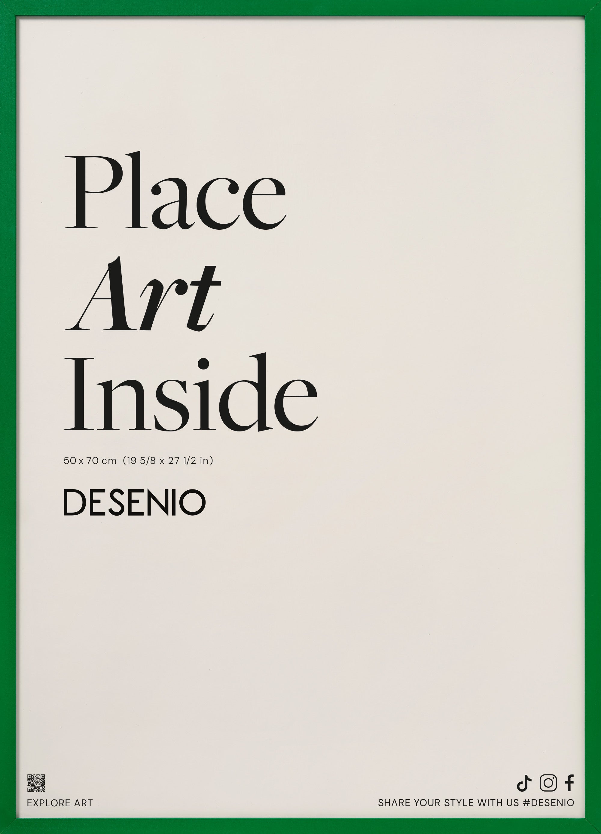 Green picture frame, 20 x 28 in