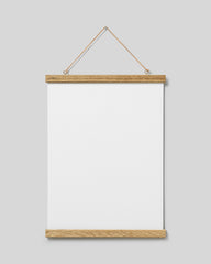 Poster hanger oak 12 in, magnet fastener