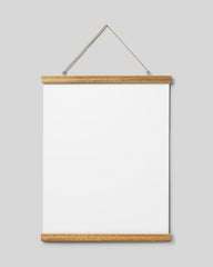 Poster hanger oak 16 in, magnet fastener