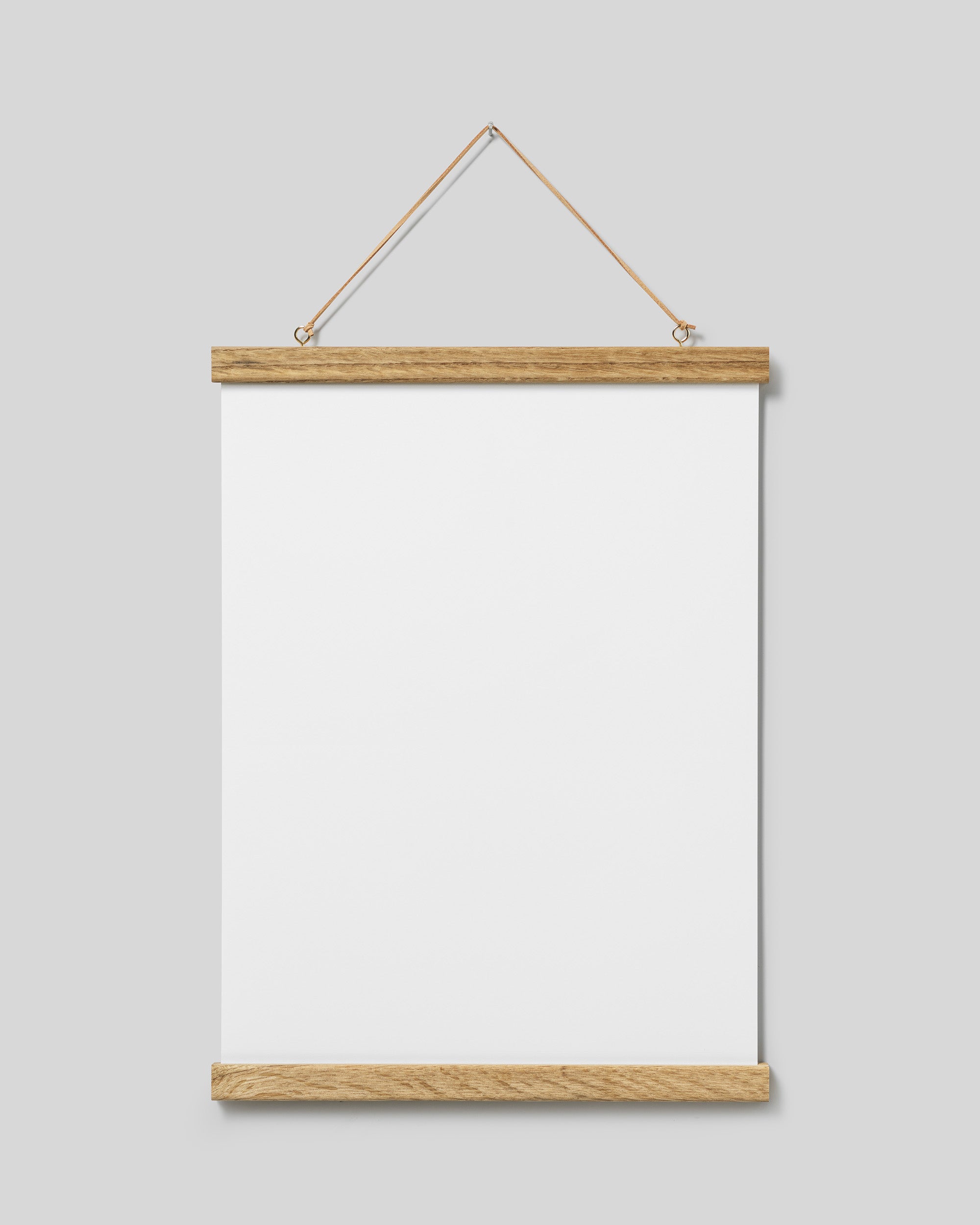 Poster hanger oak 12 in, magnet fastener