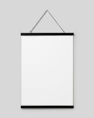Poster hanger black 20 in, magnet fastener