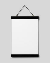 Poster hanger black 9 in, magnet fastener