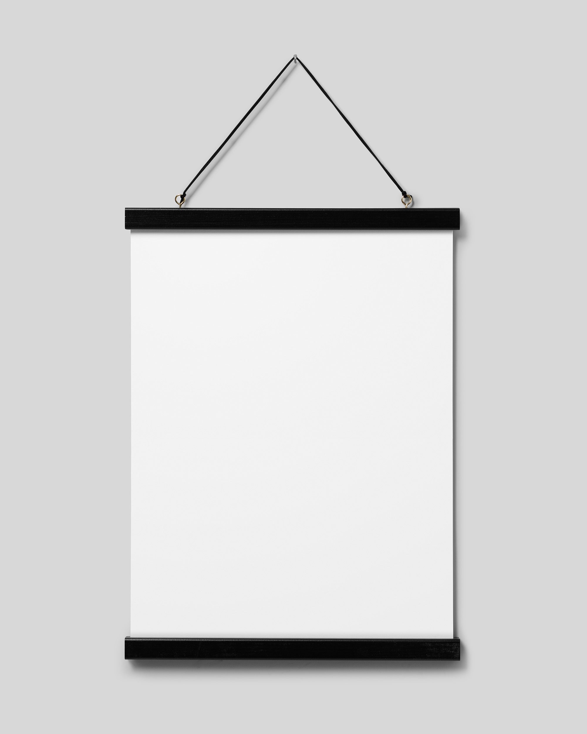 Poster hanger black 12 in, magnet fastener