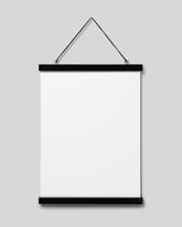 Poster hanger black 12 in, magnet fastener