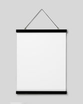 Poster hanger black 16 in, magnet fastener