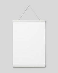 Poster hanger white 20 in, magnet fastener