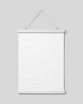 Poster hanger white 12 in, magnet fastener