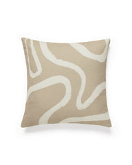 Beige Strokes No1 Cushion Cover