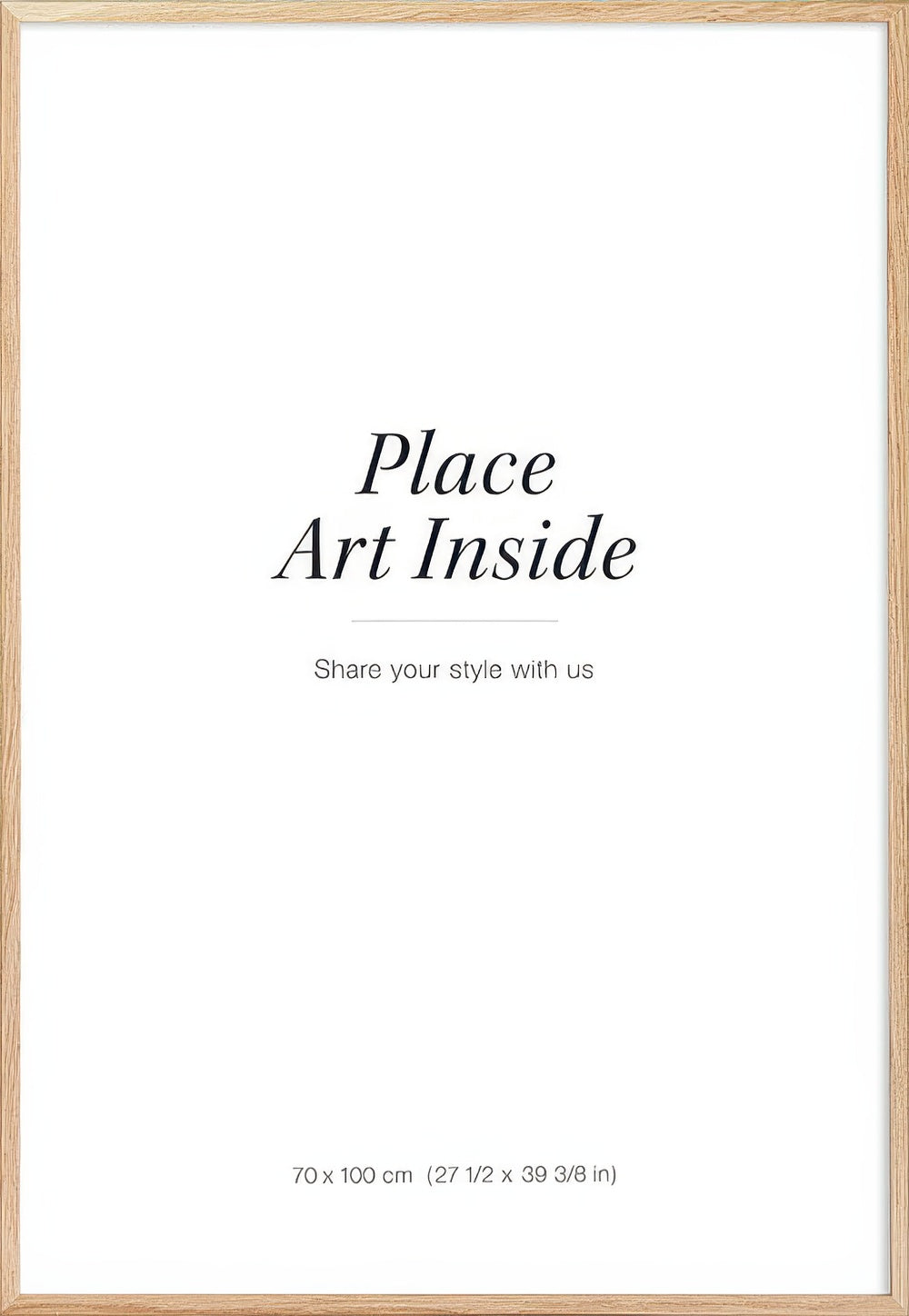 Oak picture frame, 28 x 39 in