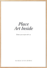 Oak picture frame, 28 x 39 in