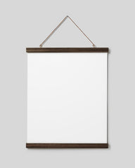 Poster Hanger Dark Oak 16” in, magnet fastener
