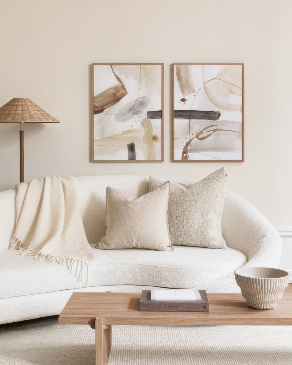 Beige Watercolor Duo Poster pack