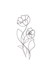 Flower Lines No1 Print