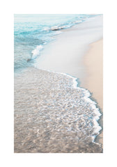 Blue Beach Wave Print
