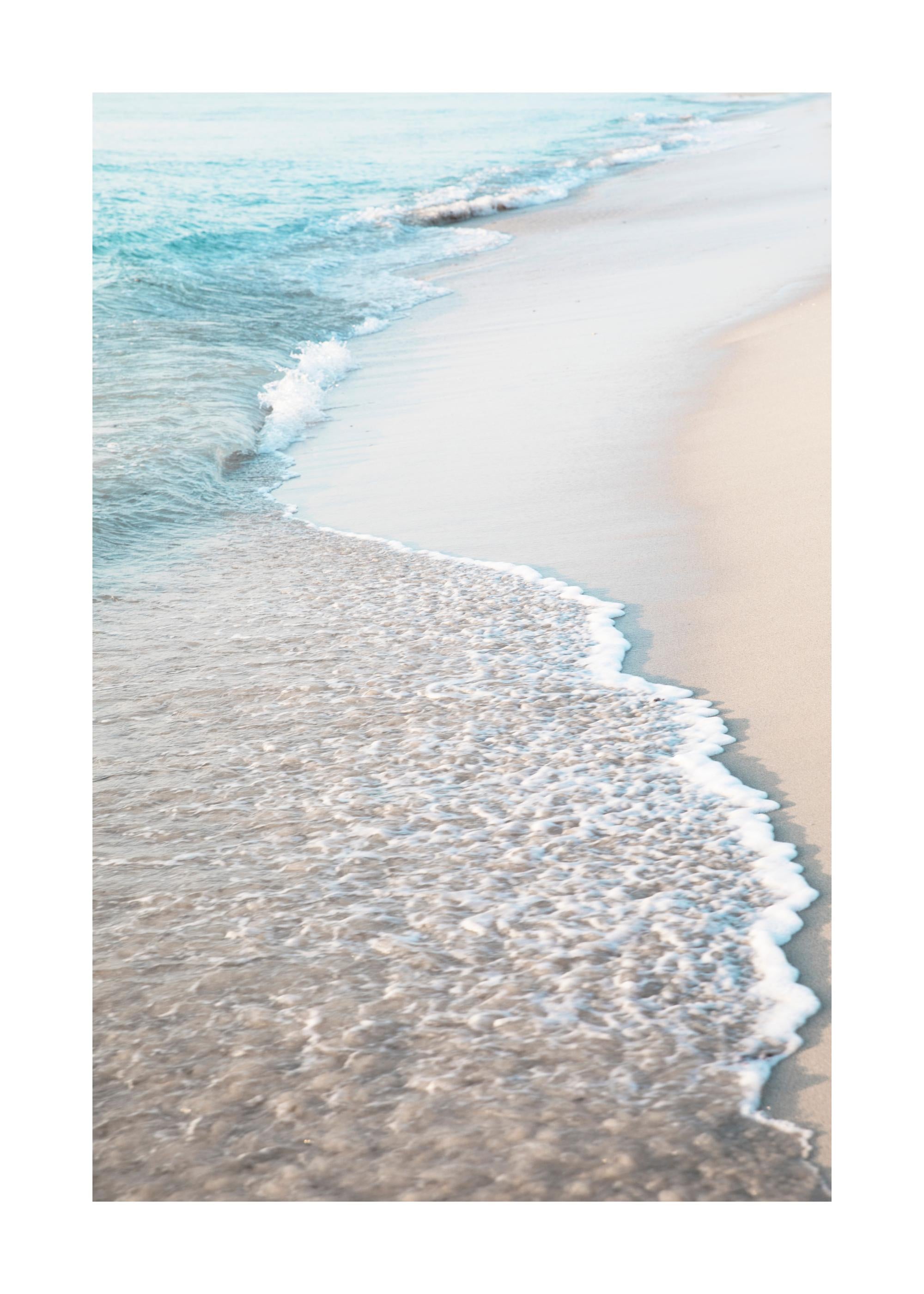 Blue Beach Wave Print