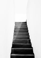Black and White Stairs Print