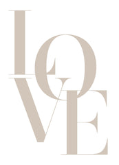 Love Beige Print