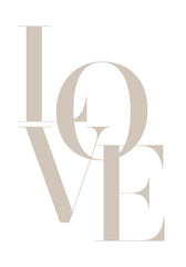 Love Beige Print