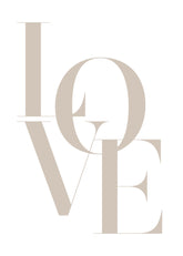 Love Beige Print