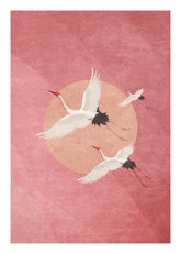 Flying Cranes Print