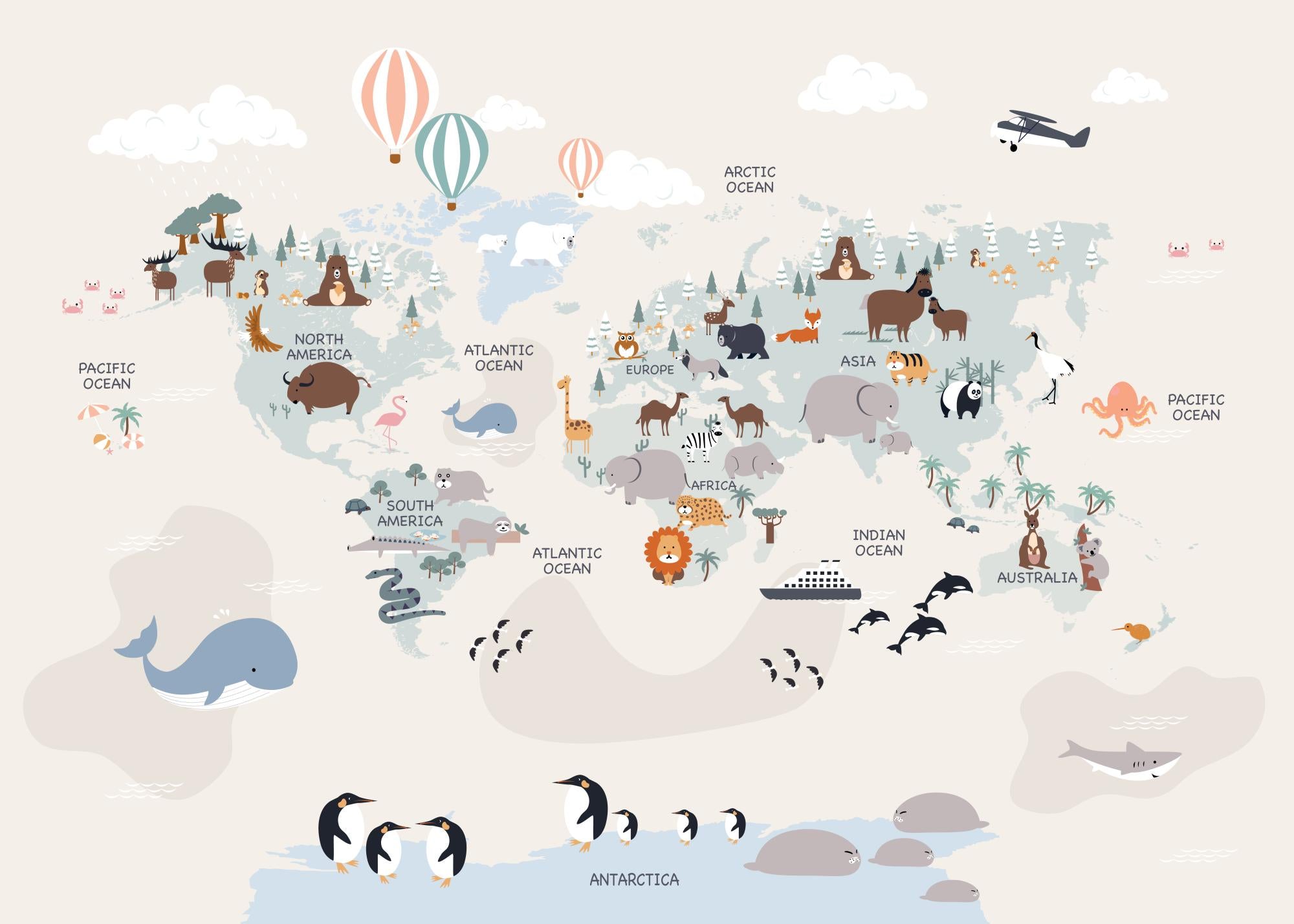 Animals of the World No2 Print