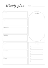 Weekly Planner Print