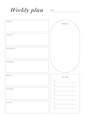 Weekly Planner Print