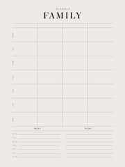 Weekly Family Planner Print
