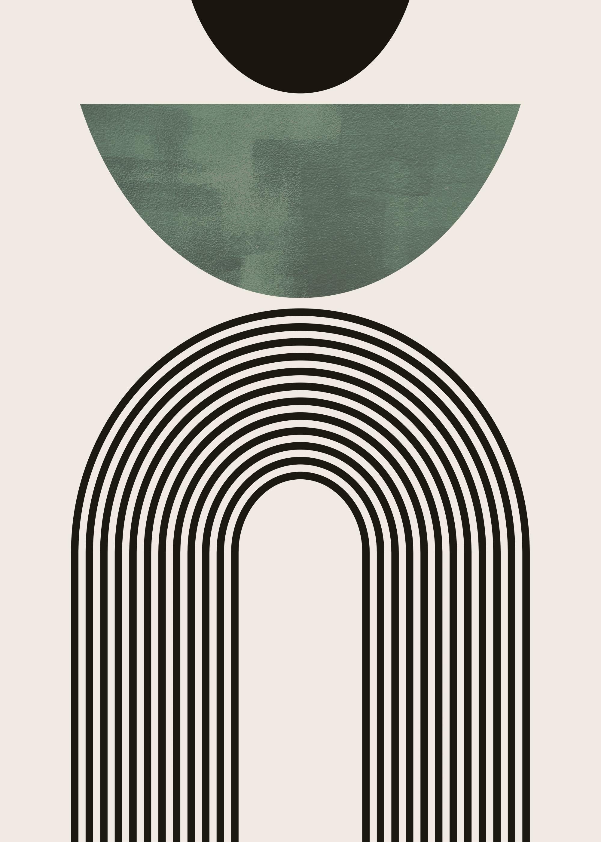 Mid Century Green No2 Print