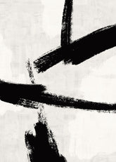 Black Brush Strokes No2 Print