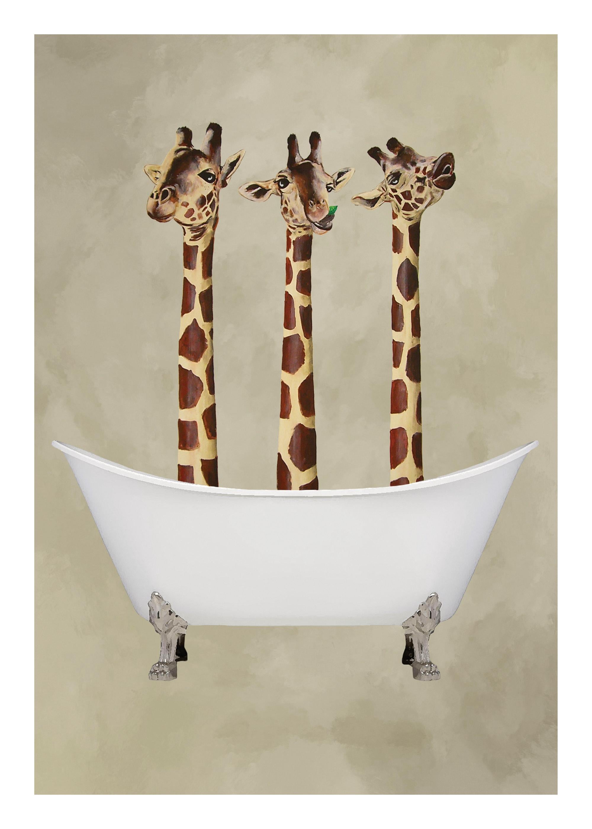 Coco De Paris - Giraffes in Bathtub Print