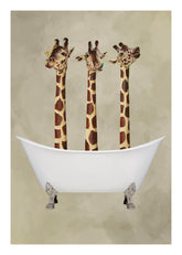 Coco De Paris - Giraffes in Bathtub Print