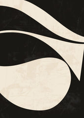 Black and Beige Centerpiece No1 Print