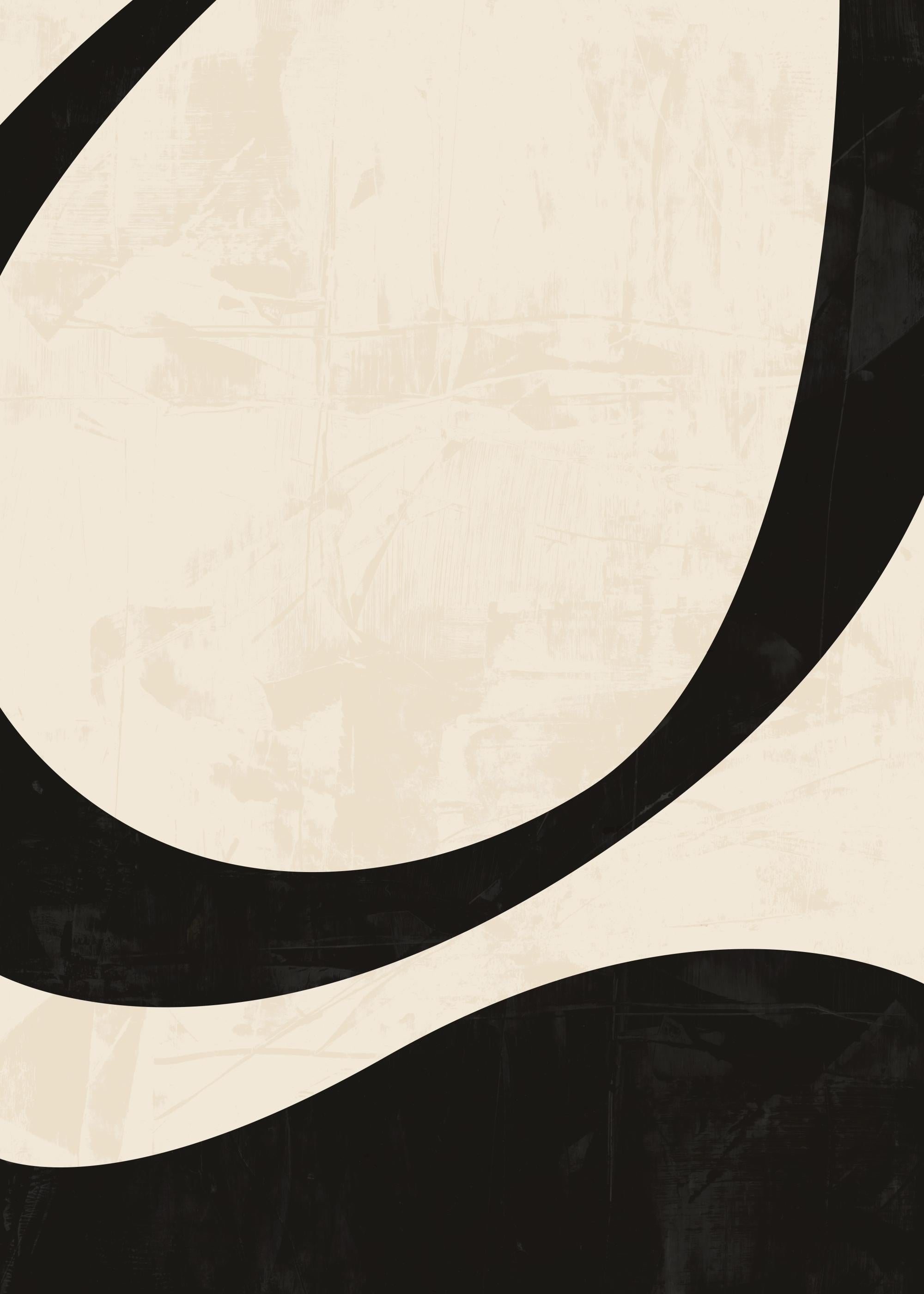 Black and Beige Centerpiece No2 Print