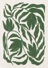 Green Botanical on Linen Print