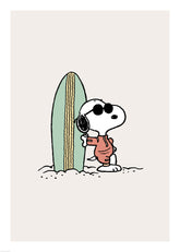 Snoopy Surfboard Print
