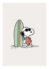 Snoopy Surfboard Print