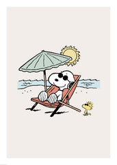 Snoopy on the Beach Print