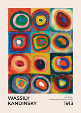 Kandinsky - Squares with Concentric Circles Print