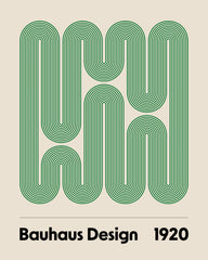 Bauhaus Design Swirls Print