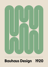 Bauhaus Design Swirls Print