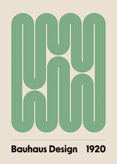 Bauhaus Design Swirls Print