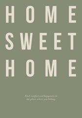 Home Sweet Home in Green Print