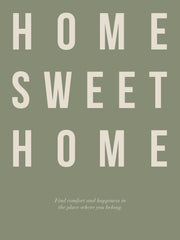 Home Sweet Home in Green Print