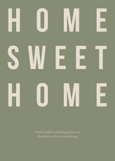 Home Sweet Home in Green Print
