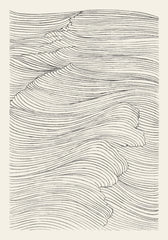 Waves in Line Print