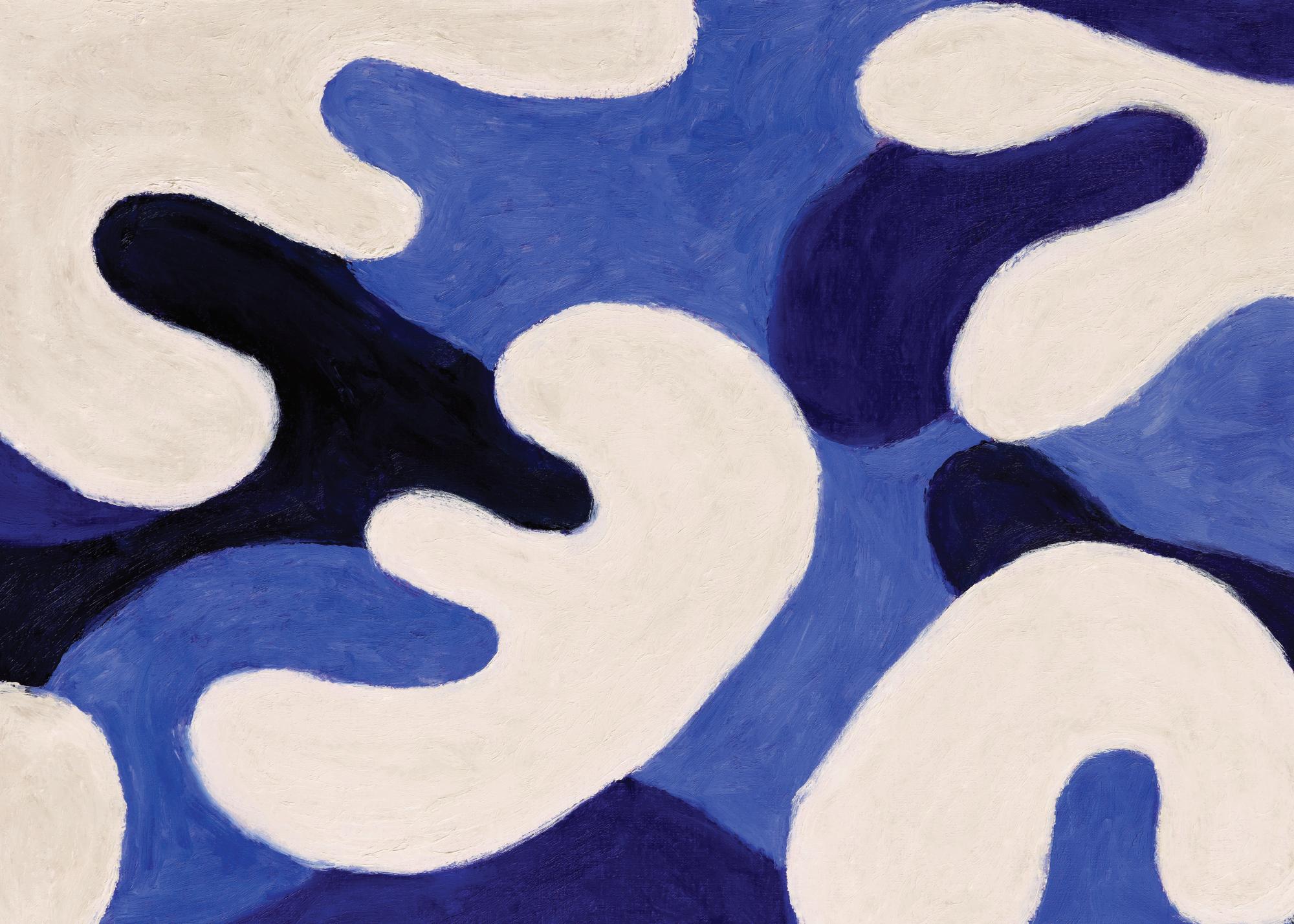 Blue Abstract Print
