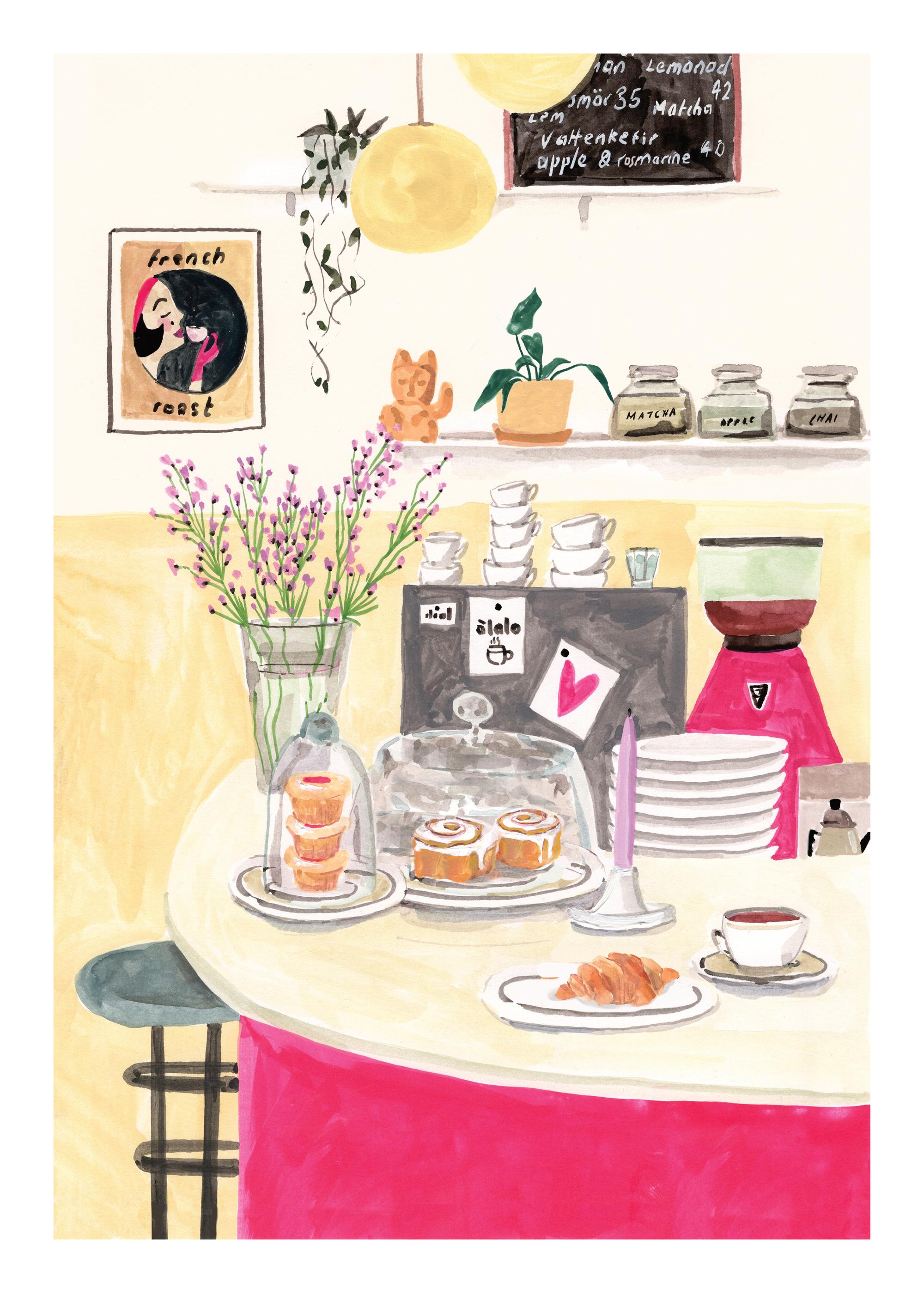 Laura Page - Swedish Café Print
