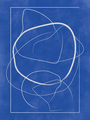 The Print Republic - Abstract Blue Lines Print