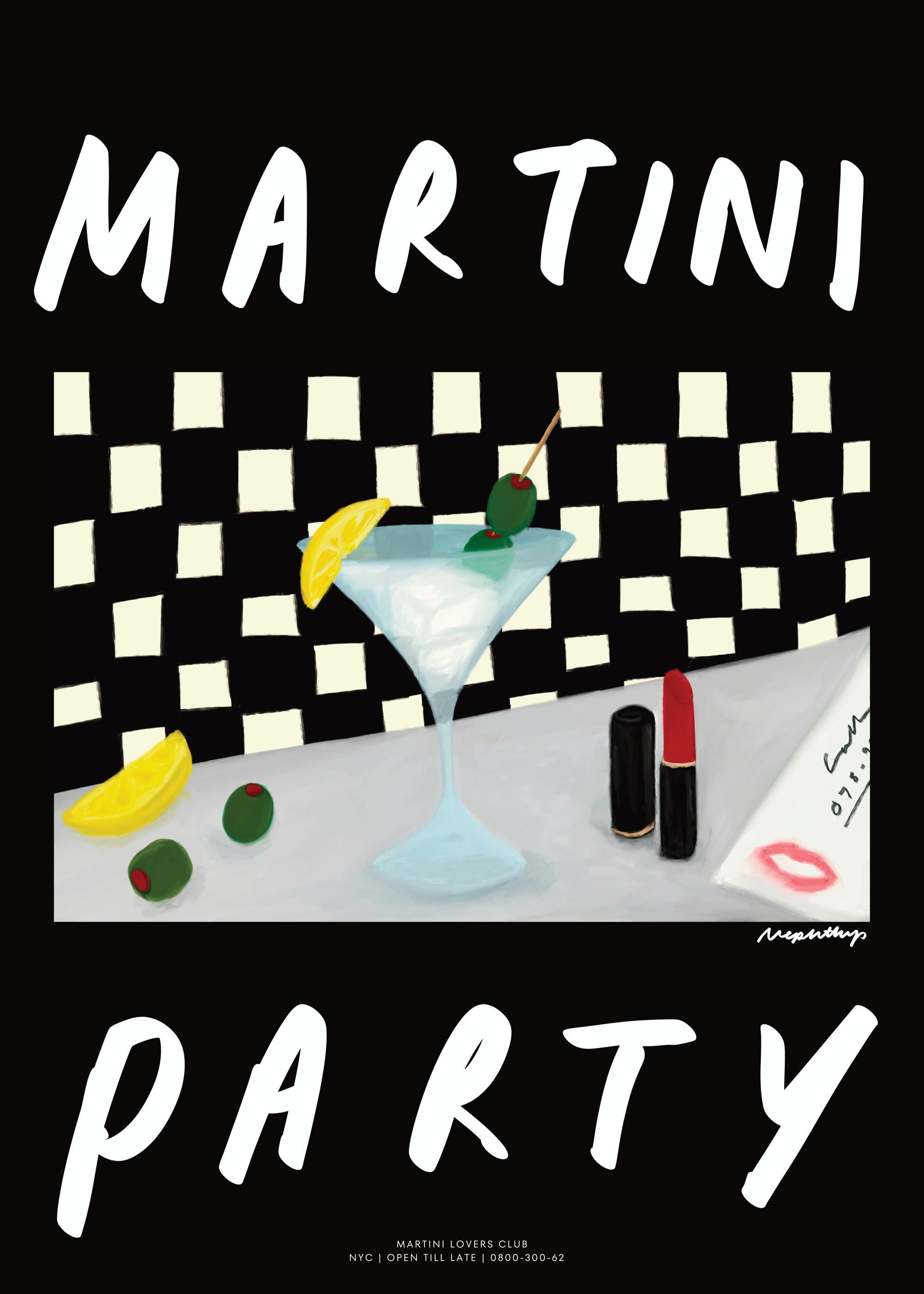 Nephthys Foster - Martini Party Print